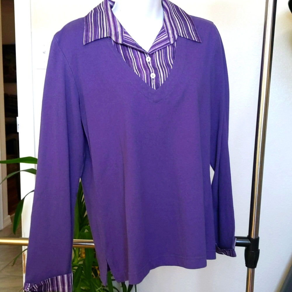 Long sleeve layered shirt